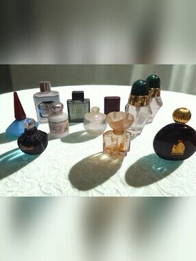 Vintage Miniature Fragrance Bottle Collection Display Lot – Lanvin, Dior, Etc